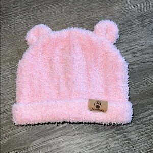 BearPaw Soft Pink Beanie with Ears